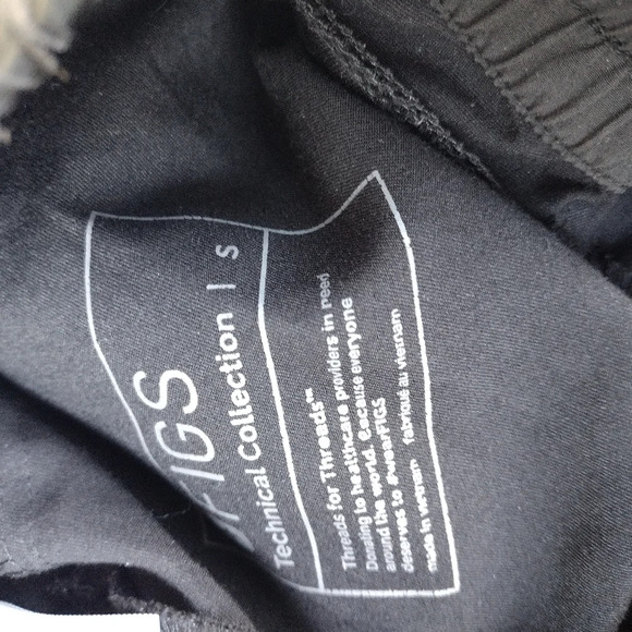 Figs Scrub Pants Jogger Elastic Cuff Black W20SW2030 Womens Small - Picture 4 of 5